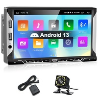 Autoradio 2 Din Android 13 mit GPS Navi und Bluetooth 7 Zoll Touchscreen Doppel Din Stereo Radio Display mit WiFi FM/RDS Radio Spiegel-Link AUX-in + Rückfahrkamera