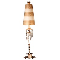 Licht-Erlebnisse Design Stehlampe SELVA, Blattgold Kristall klein 114cm kunstvolle Bodenleuchte