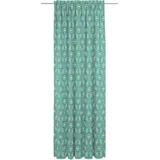 ADAM Audio Adam Vorhang Retro Floret (1 St), Multifunktionsband, blickdicht, Jacquard, aus 100% Bio-Baumwolle grün 142 cm x 145 cm