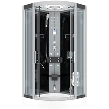 AcquaVapore Dampfdusche Duschkabine Sauna Dusche D58-23T2-EC 100x100 cm mit 2K Scheiben Versiegelung