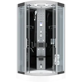 AcquaVapore Dampfdusche Duschkabine Sauna Dusche D58-23T2-EC 100x100 cm mit 2K Scheiben Versiegelung