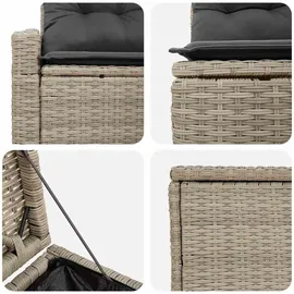 vidaXL Sofa Set 7-tlg. Hellgrau/Dunkelgrau Loungesofa