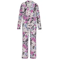 LASCANA Damen Pyjama rosa-blau-geblümt Gr.36/38