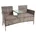 Gartenbank 2-Sitzer 0 x 0 x 0 cm Beige/Braun