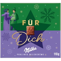 Milka Weihnachtspralinen Milchcréme 1 x 110g I Weihnachtsschokolade Einzelpackung I Weihnachtsgeschenk Schokolade I Süßigkeiten zu Weihnachten aus 100% Alpenmilch Schokolade