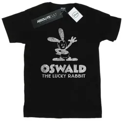 Disney Damen/Damen Oswald Logo Baumwoll-Boyfriend-T-Shirt