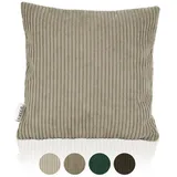 lycce Kissenbezug 40x40 cm in Taupe - Weicher Cordstoff, Dekoratives Zierkissen für Gemütlichkeit im Zuhause
