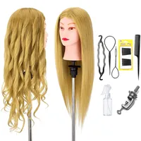 Neverland Beauty 100% Echthaar ÜbungsKopf Friseur Übungsköpfe Echthaar Friseurkopf Übungskopf Ausbildung Kopf Synthetische Haare Verträ Umtes Purpur Haar Styling Braid Set Styling Braid Set