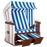 Strandkorb Profi Nordsee Sylt PVC white Des. 991