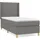 vidaXL Boxspringbett 100 x 200 cm Dunkelgrau