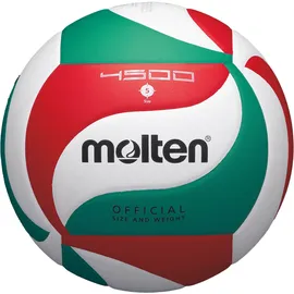 Molten Volleyball DVV 2 Wettspielball V5M4500-DE Weiß/Grün/Rot Gr. 5