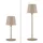 just light. Akku-Tischleuchte Boteria Kunststoff Beige Sand