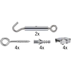 Seilsystem Montageset Halterung Chrom
