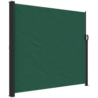 vidaXL Seitenmarkise Ausziehbar Dunkelgrün 180 x 500 cm