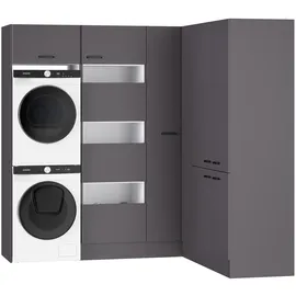 OPTIFIT Waschsäulen-Set Kiel420 213,2x190 x210 x57,1 cm Anthrazit Matt