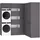 OPTIFIT Waschsäulen-Set Kiel420 213,2x190 x210 x57,1 cm Anthrazit Matt