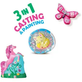 SES Creative Gipsgießen-Set Glitzer 3 in 1 Bastelset