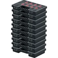 Kistenberg Kleinteilemagazin Kunststoff schwarz 10er Set