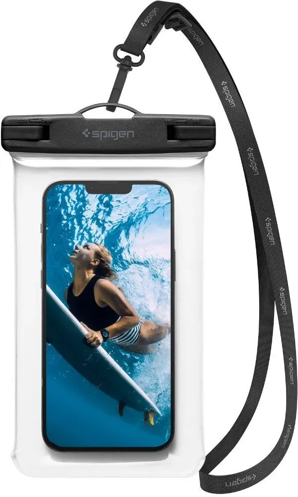 Spigen AquaShield A601, Wassersportaktivität, Smartphone, Schwarz, Transparent,