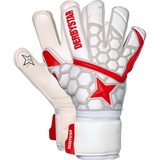 derbystar APS White Red Star II Torwarthandschuhe Unisex, Weiss rot Silber, 8.5