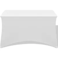 vidaXL Tischhusse Stretch Weiß 120 x 60,5 x 74 cm 2er Set