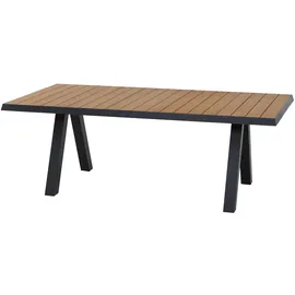 Siena Garden Tirana Gartentisch 200 x 100 x 74 cm Teak/Anthrazit
