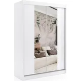 altdecor Kleiderschrank, Weiß, Holzwerkstoff, 120x216x61 cm Schlafzimmer, Kleiderschränke