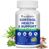 Cortisol Balance Kapseln - 120 Stück (4 Monate) für Cortisol Senken - Pflanzliche Formel mit Ashwagandha & Rhodiola - Unterstützt den Energiestoffwechsel & Vitalität - Vegan, Glutenfrei