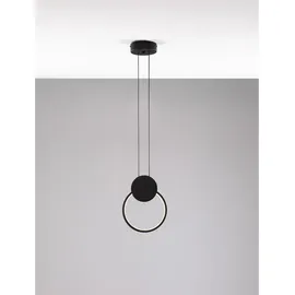 Nova Luce Wiro 1-flg. 30 cm rund schwarz