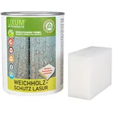LIXUM 100% biologische & natürliche BIO Weichholz Holzlasur - Holzschutz & Holzpflege - Lärche, Farbe: farblos 0.00, Inhalt:500 ml (ca.15m2)