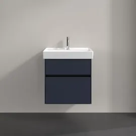 Villeroy & Boch Waschtischunterschrank 2 Auszüge 55,4 x 54,6 x 44,4 cm Marine Blue/Volcano Black