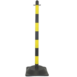 FLUID 90024 Kunststoff Kettenpfosten Kettenständer Schwarz Gelb Höhe 850mm