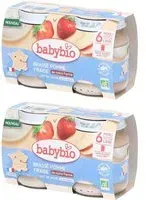 BABYBIO Brassé Pomme Fraise 2x260 g