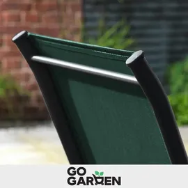 gogarden Metall Gartenstühle Gartensessel 55 x 80 x 89 cm grün 6 St.