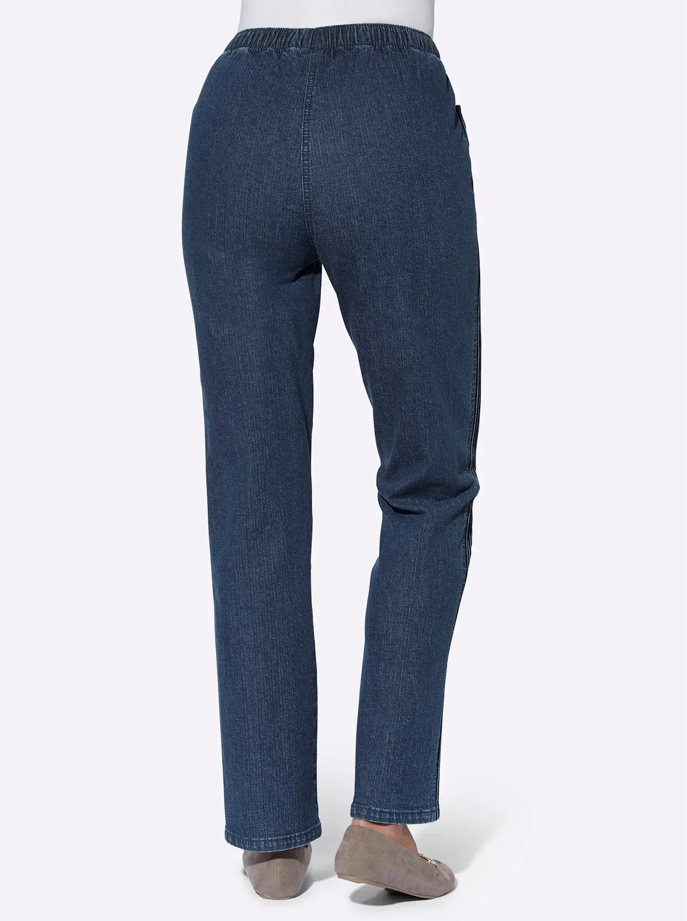 Bequeme Jeans CASUAL LOOKS, Damen, Gr. 23, Kurzgrößen, blau (dunkelblau, stone, washed), 98% Baumwolle, 2% Elasthan, unifarben, lang, Jeans