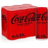 Coca-Cola Zero Sugar - koffeinhaltiges Erfrischungsgetränk mit originalem Coca-Cola Geschmack - null Zucker und ohne Kalorien - in stylischen Dosen (6 x 330 ml)