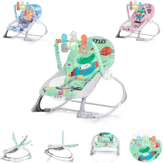 Chipolino Babywippe Baby Spa 2 in 1 elektrisch Stuhl Schaukelfunktion Spielbogen rosa