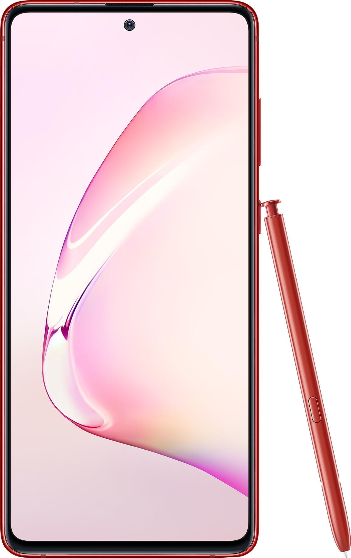 Samsung Galaxy Note 10 Lite - DE-Version (128 GB, Aura Red, 6.70", Dual SIM, 12 Mpx, 4G), Smartphone, Rot