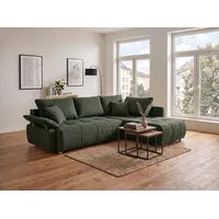 Ecksofa COLLECTION AB "Funtastic, Breite 213 cm", grün, B:213cm H:41cm T:166cm, 100%Polyester, Sofas, Ecksofa, mit Schlaffunktion, Bettkasten, Armverstellung und Bonnelfederkern