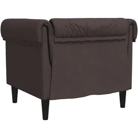 vidaXL Chesterfield-Sessel Dunkelbraun Stoff