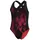 Energetics Nina II G Badeanzug Schwarz/Rot 128