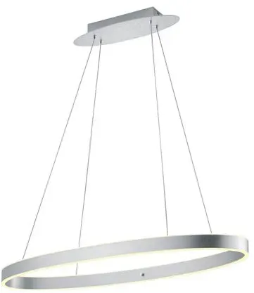 Hell LED-Pendelleuchte Delta Alu, Eisen, Stahl & Metall Grau Alu