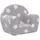 vidaXL Kindersofa Hellgrau mit Sternen Polyester grau