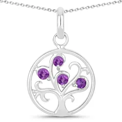 Rafaela Donata Kette Tree of Life Sterling Silber Granat in Amethyst Damen 