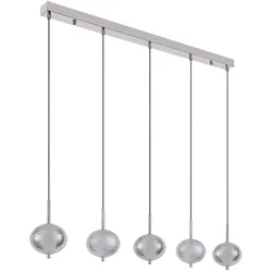 Esszimmerleuchte Hängelampe Pendelleuchte LED Kugeln klar CCT Metall verchromt