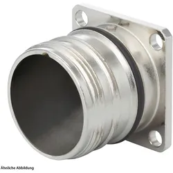 7414000000 Hummel M23 Signal Gerätesteckverbinder gerade mit Vibrationsschutz Vorderwand Farbe silber - 1 Stück