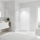 Schulte Duschrückwand Putzoptik weiß 100 x 210 cm