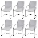 Proregal Konferenzstuhl Sammy Textil Weiß 6er Set