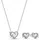 Pandora Schmuckset Kette & Ohrringe Verschlungenes Herz & Schmetterling Silber