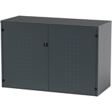 reinkedesign Fahrradbox Fahrradgarage Typ-FD für 3 Fahrräder, Pultdach, verzinkter Stahl, Anthrazit 198x93x141cm grau